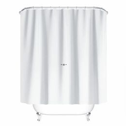 Sublimation blank waterproof shower curtain Thermal transfer white Polyester Washable 2-in-1 Bathway Curtains with 12 Grommet Holes RRA11902