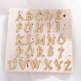 26pcs Inglese Alfabeto A-z Lettere Metallo per Creazione Gioielli Fai Da Te Fascino Oro