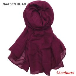 2020 Women Plain Maxi Hijab scarf soft Soild muslim shawls wraps lady viscose head scarfs Fashion scarves 1pc