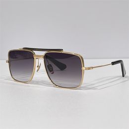 Erkekler Lüks Marka Tasarımcısı Güneş Gözlüğü Vintage Retro Kare Şekli Kadın Güneş Gözlükleri Altın Çerçeve Moda Zonnebril Üst Düz Gözlük Sunglass