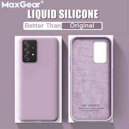 Original Liquid Silicone Cases For SamSung Galaxy A52 5G A72 A 52 72 A32 A21S S20 FE S21 Ultra Thin Matte Color Soft Cover