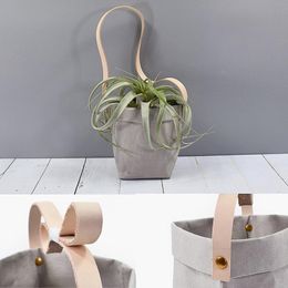 Storage Bags Wall Vase Hanging Basket Washable Kraft Paper Plant Vegetable Grow Bag Flower Pot Baby Clothing Toy Organiser