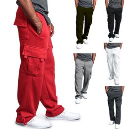 Side Pockets Harem Pants Mens Hip Hop Patchwork Cargo Ripped Sweatpants Joggers Trousers Male Fashion Full Length Pant