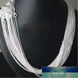 wholesale price 50pcs/ lot bulk 925 stamped Silver Plated 1mm Link Rolo Chains 16 18 20 22 24 inch,fashion women's Jewelry Factory price expert design Quality Latest