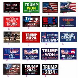 Trump 2024 Flag Make America Great Again US Presidential Election Banners 2nd Amendment Vintage American Flags ZC613