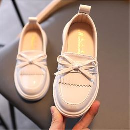 Spring Autumn Children Girls Sneakers Fringed Loafers For Toddler Girl Bowtie Slip on Shoes Anti-Slippery Casual Shoes Kids Flats