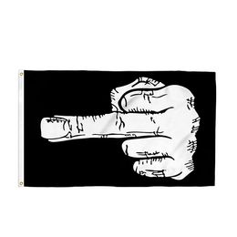 Middle Finger 3x5ft Flags 100D Polyester Banners Indoor Outdoor Vivid Colour High Quality With Two Brass Grommets