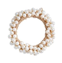 Woman Elegant Pearl Hair Ties Beads Girls Scrunchies Rubber Bands Ponytail Holders Hair Accessories Elastic Hair Band Rope Scrunchy