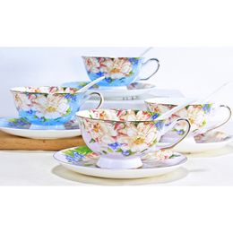 220ML, fine bone china vintage set, craft tea with saucer, coffee , cafeteira porcelain cup and saucer