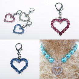 Fashion Heart Shaped Dogs Pendant Rhinestone Dog Collar Tag Pet Accessories Simplicity 2mp Y2