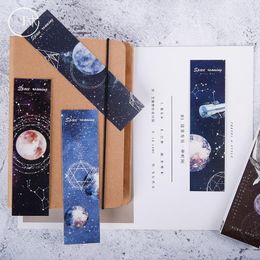 Bookmark 30 PCS/Pack Creative Starry Sky Paper Stationery Marks For Book School Supplies Cute Message Card Students