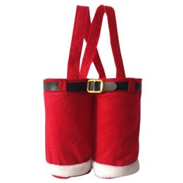 2021 New Christmas decoration red green xmas pants gift bag wedding candy bags creative household goods Christmas gifts wholesale