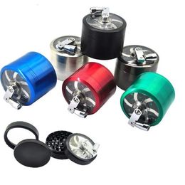 crank pipe Canada - Handle Grinder Dia63mm Dry Herb s Hand Crank Tobacco Crusher 4 Layers s Smoking Pipe Accessories Hhb1802