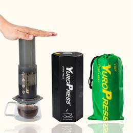 350ml Portable Coffee Maker Espresso French Press Household DIY Pot Air Machine Philtres Paper Outdoors Touris 210423