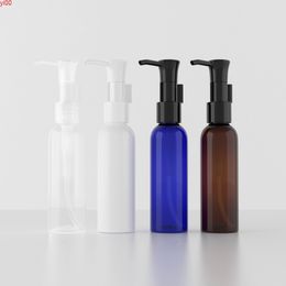 50pcs 60ml brown empty pump bottle with cap for cosmetic packaging,massage /cleansing oil PET plastic bottlesgood qty