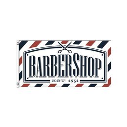 Barber Shop Flag 3X5ft Outdoor Indoor 100D Polyester Hanging All Countries Double Stitching