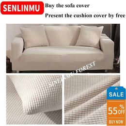 Sofa Cover for Living Room Solid Sectional Stretch Velvet Couch Fundas Cushion Furniture Home Decor 211116