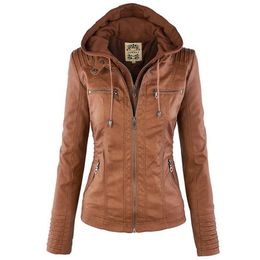 Winter Faux Leather Jacket Women Casual Basic Coats Plus Size 7XL Ladies Jackets Waterproof Windproof Female 50 210818