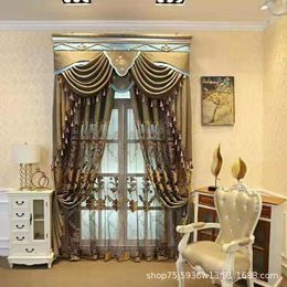 Curtain & Drapes Light Luxury Chinese Jacquard Curtains Colorful Morning Glory Embroidery For Living Room Bedroom Decoration