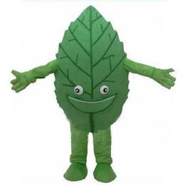 High quality Green Leaf Mascot Costumes Halloween Fancy Party Dress Cartoon Character Carnival Xmas Easter Advertising Birthday Party Costume Outfit