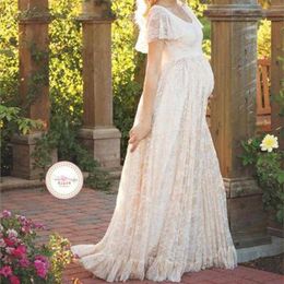 Women White Maternity Photography Props Lace Pregnancy Clothes Maternity Dresses For pregnant Photo Shoot Clothing Plus Size