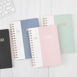 Notepads Personalised A5 208 Pages PU Leather Softcover Spiral Pocket Agenda Daily Planner With Stickers