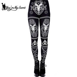 [You're My Secret] Animal Printed Leggings Gothic Horse Women Fashion Sexy Ankle Pants Fitness Workout Leggin 4 Colours 210925