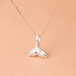 Hänge halsband design djur mode kvinnor halsband val svans fisk nautisk charm sjöjungfru eleganta smycken flickor krage