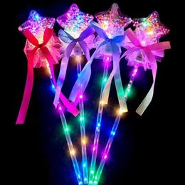 Outdoor Activities LED Light Sticks Clear Ball Star Shape Flashing Glow Magic Wands for Birthday Wedding Party Decor Kids Lighted Toys