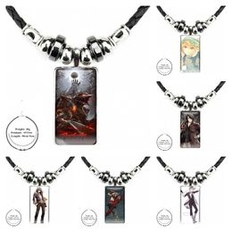 Pendant Necklaces God Eater Renka Alisa Anime Glass Cabochon Jewellery Steel Colour With Long Choker Rectangle Black Hematite Necklace Large