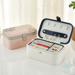 Decoration Jewellery Box PU Leather Jewellery Organiser With Adjustable Compartment Display Storage Case for Rings Earrings Bracelets