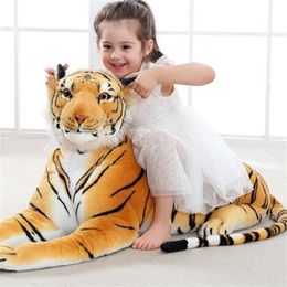 Simulation Tiger Leopard Panther Plush Toy Soft Stuffed Animals White Doll Children Kids Birthday Gift 210728