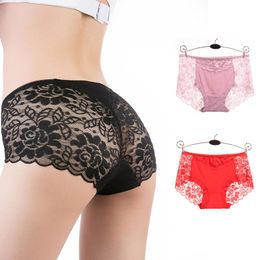 Women's Panties 1pc Sexy Lace For Women Underwear Fashion Bragas Lingerie Breathable Hollow Out Briefs Low-rise Female