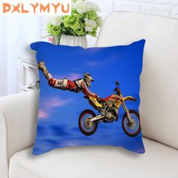 country cushions NZ - Cushion Decorative Pillow Throw Cool Motorcycle Poster Printed Linen Cushion Cross-country Style For Sofa Car Decorative