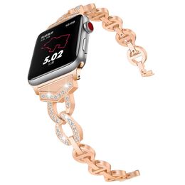 Fashion Diamond Bracelet Straps for Apple Watch Ultra 8 SE Band Series 7 6 5 4 3 Women Strap iWatch 49mm 41mm 45mm 40mm 44mm 38mm 42mm Metal Wrist Belt