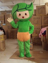 Masquerade Green leaves baby Mascot Costumes Halloween Fancy Party Dress Cartoon Character Carnival Xmas Easter Advertising Birthday Party Costume Outfit