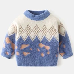 2021 Autumn winter Baby Boys Sweaters Coat Kids Knitting Pullovers Tops toddler Boys Girls Cartoon Long Sleeve warm clothes Y1024