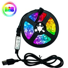 1-30M LED Strip Light USB Bluetooth 5050/2835 RGB Lights SMD DC5V Flexible LEDs Lamp Tape Ribbon TV Desktop Screen BackLight Diode