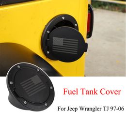 Black Gas Cap Fuel Tank Cover For Jeep Wrangler TJ 97-06 Auto Exterior Accessories US Flag