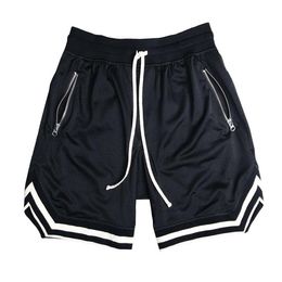 Creigos casuais masculinos verão corrida fitness de secagem rápida tendência calças curtas soltas basquete treinamento calça grande tamanho
