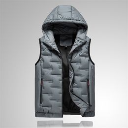 Winter Down Vest Men Casual Waistcoat Men's Sleeveless Jacket Plus Size 5XL Warm Men's Vest Overcoats 211108