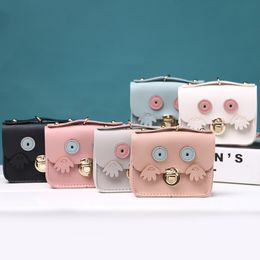 DHL50pcs Coin Purses Women PU Owl Decoration Square Hasp Min Wallet Mix Colour