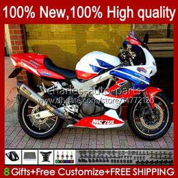 Body Kit For HONDA VTR1000F SuperHawk Red blue white VTR1000 51No.14 VTR 1000 F 1000F 97 98 99 00 01 02 03 04 05 VTR-1000F 1997 1998 1999 2000 2001 2002 2003 2004 2005 Fairing