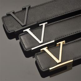 Fashion Trend Designers Mens Belt Luxury Plain Grain Classics Cowhide Brand Belts High Quality Belt Metal Buckle Width 3.8cm 3 Types