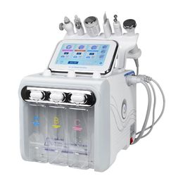 6 In 1 Hydro facial Diamond Dermabrasion Ultrasonic Skin Scrubber Care Bio Radio Frequency Instrument Oxygen Spray Microdermabrasion Selling