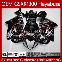 Injection Body For SUZUKI Hayabusa GSXR-1300 GSXR 1300 CC 2008 2019 77No.1 GSX-R1300 GSXR1300 08 09 10 11 12 13 1300CC GSX R1300 14 15 16 17 18 19 OEM Fairing red flames