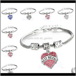hope charm bracelet Canada - Charm Bracelets 45 Types Diamond Love Heart Mom Aunt Daughter Grandma Believe Hope Friends Crystal Bracelet Will And Sandy Drop Ship 5 Aej7G