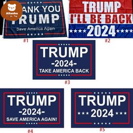 Trump Flag 2024 Election Flag Banner Donald Trump Flag Save America Again 150*90cm Thank You Trump Flags 3*5feet az