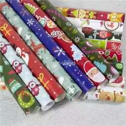 Christmas Wrapping Paper Christmas Decoration Gift Box DIY Package Paper Cartoon Santa Claus Snowman Deer Present Wrapping Paper FY3583 EE0216