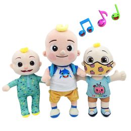 Festa Favor Grande Música Boneca de Pelúcia Cocomelon travesseiro macio brinquedos para bebê pelúcia educacional cantar presente de crianças